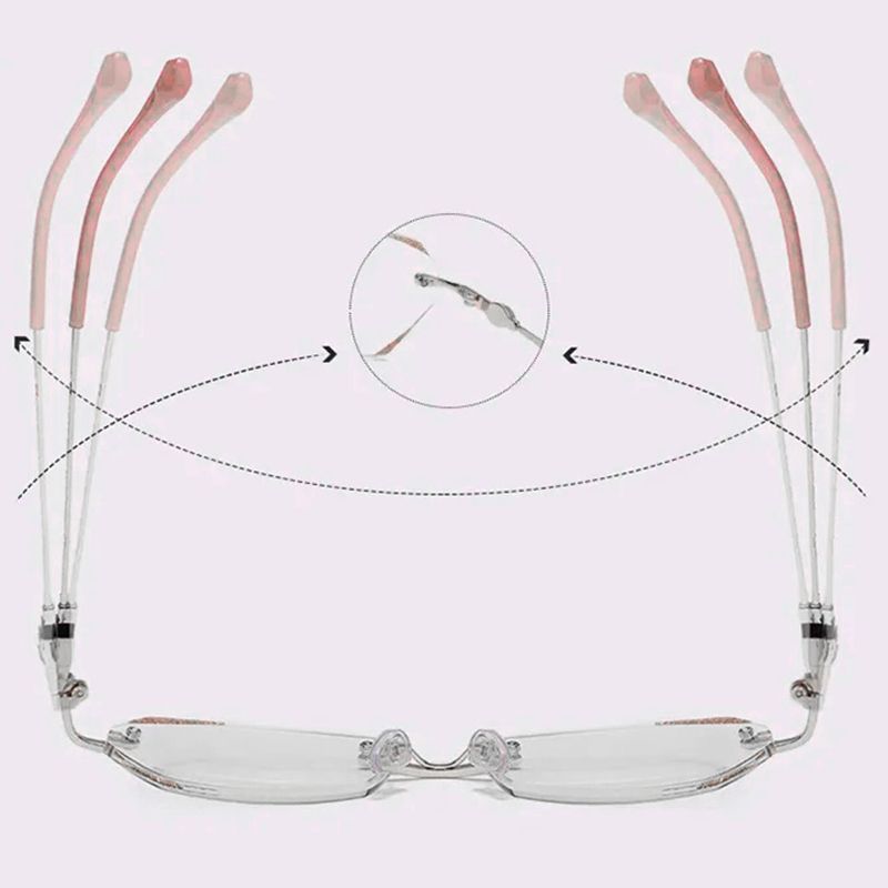 🔥New Arrival -49% OFF🔥Pousbo® Fashionable Anti-blue Light Rimless Reading Glasses