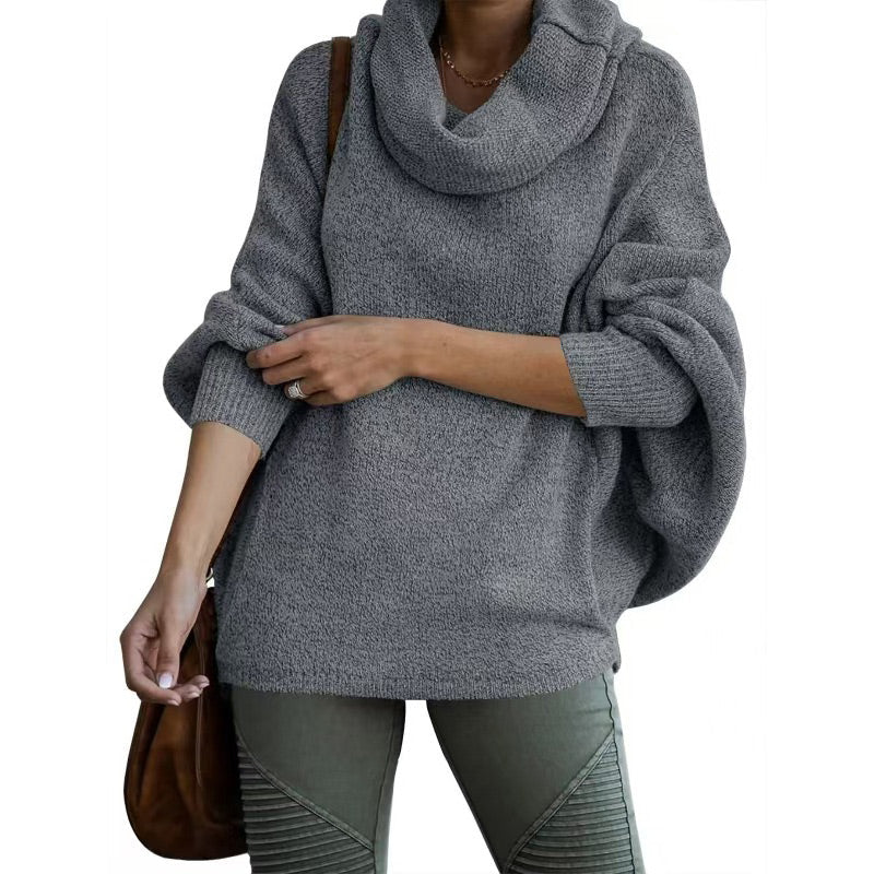 🌹Winter Hot Sale 49% OFF⏳Women's Batwing Cowl Neck Sweater with Pocket