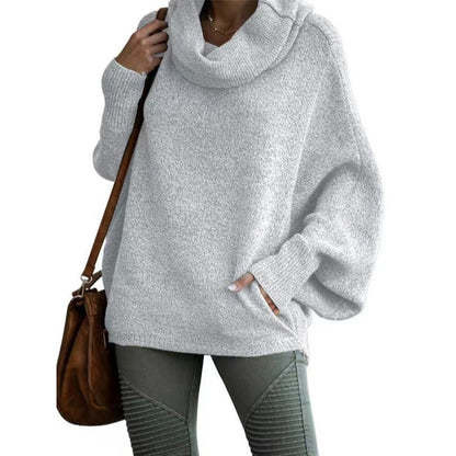 🌹Winter Hot Sale 49% OFF⏳Women's Batwing Cowl Neck Sweater with Pocket