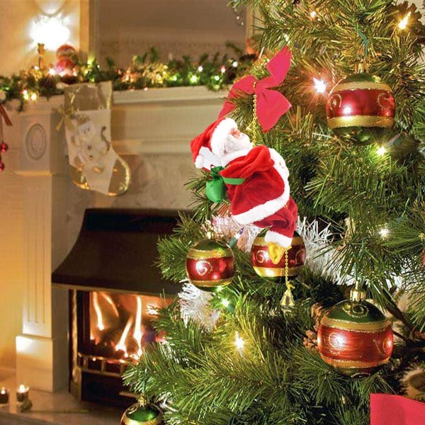 🔥 Start preparing now-Up to 50% OFF 🎄Electric Chimney Climbing Santa Claus Musical Toys