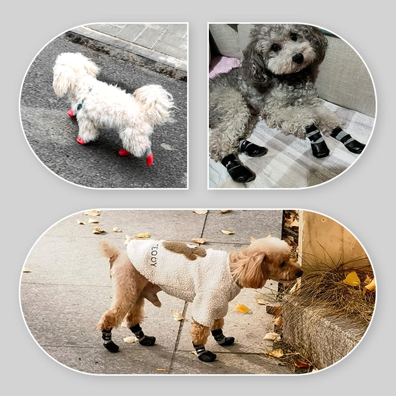 2 Pairs Anti-Slip Waterproof Dog Socks Shoes