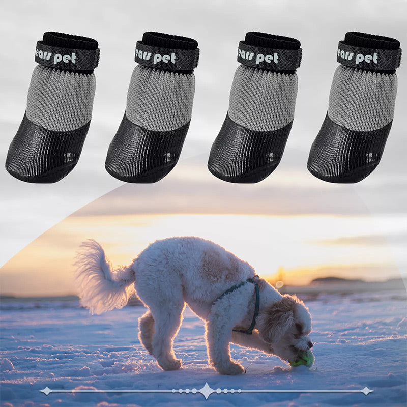 2 Pairs Anti-Slip Waterproof Dog Socks Shoes