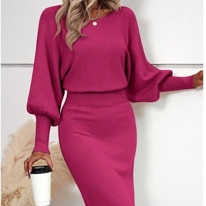 Elegant Knit Skirt 2-Piece Set