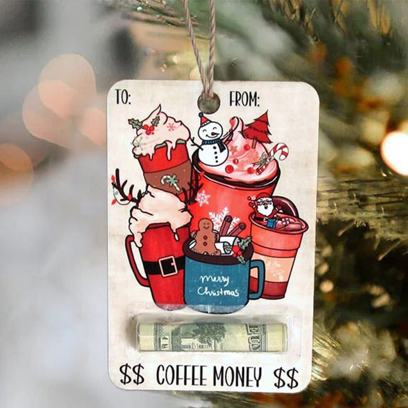 Christmas Cards Money Holder Ornament for Cash Gifts