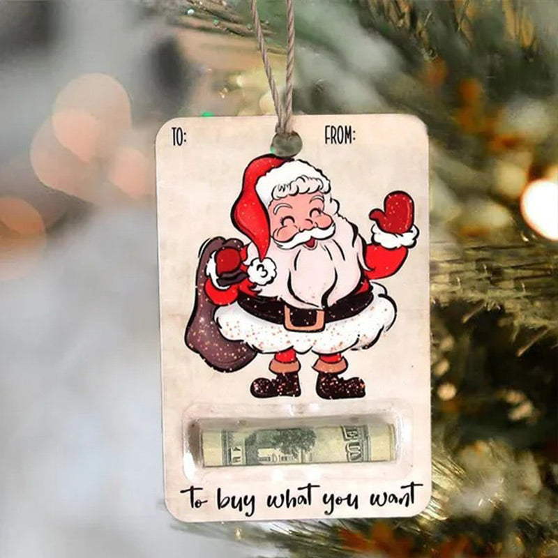 Christmas Cards Money Holder Ornament for Cash Gifts