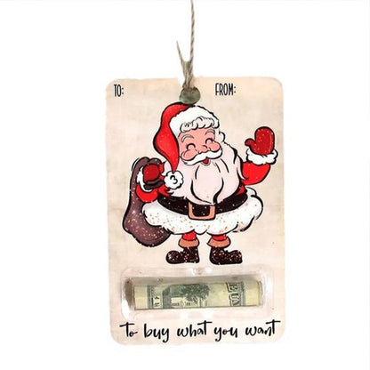 Christmas Cards Money Holder Ornament for Cash Gifts