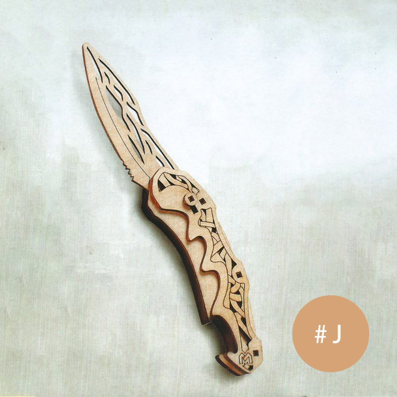 Wooden Military Knife Model Puzzle