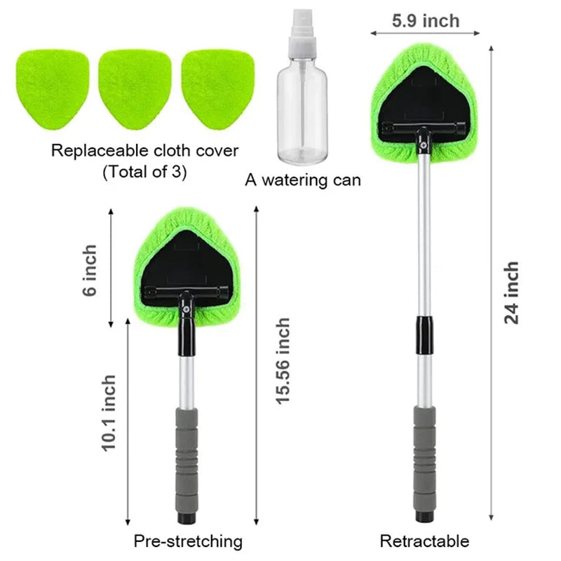 Windshield Cleaning Tool Set with Extendable Handle