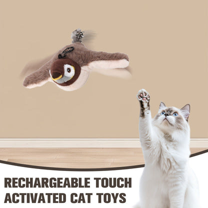 🐦Rechargeable Touch Activated Cat Toys with Realistic Sounds Effects