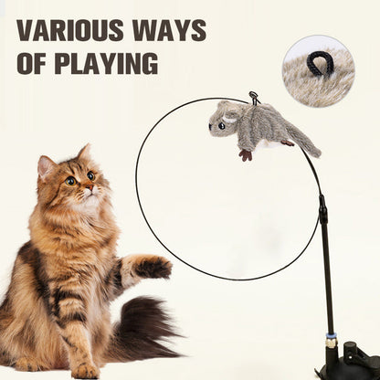 🐦Rechargeable Touch Activated Cat Toys with Realistic Sounds Effects