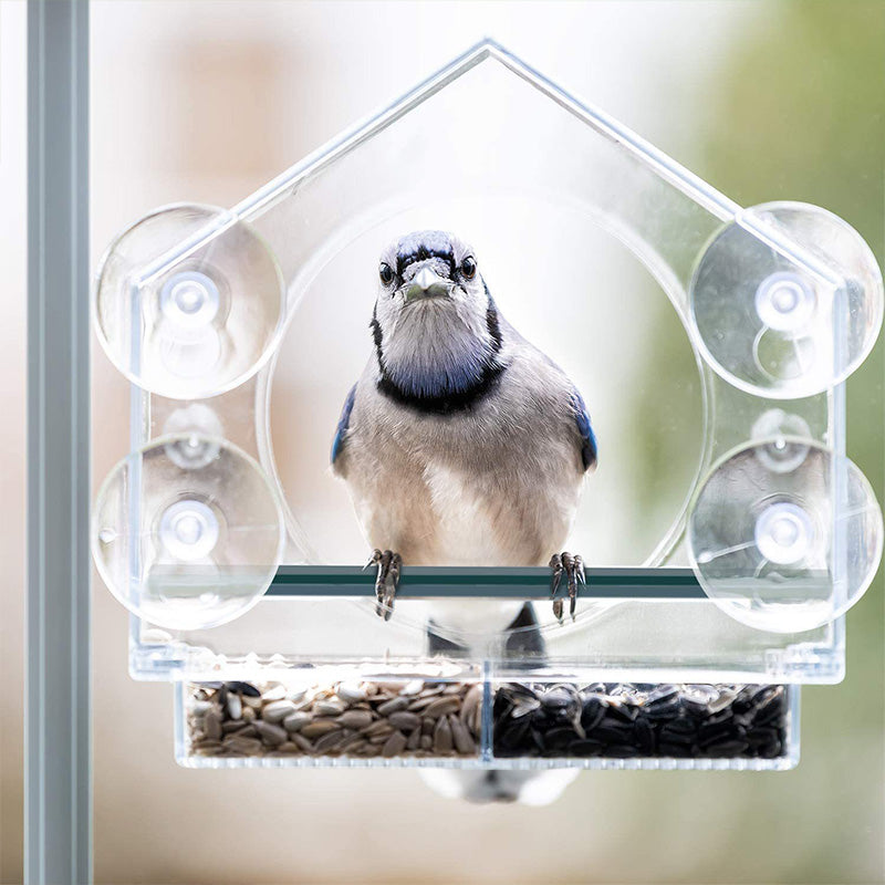 Transparent Acrylic  Window Bird Feeder