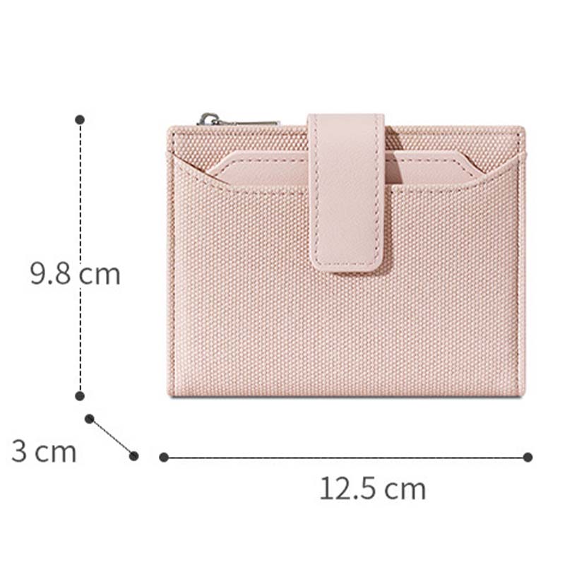 Handheld Multi-Layer Two-Fold Zipper Wallet