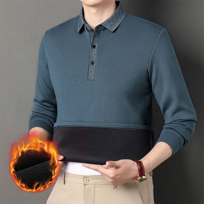 Men's Solid Color Long Sleeve Blouse