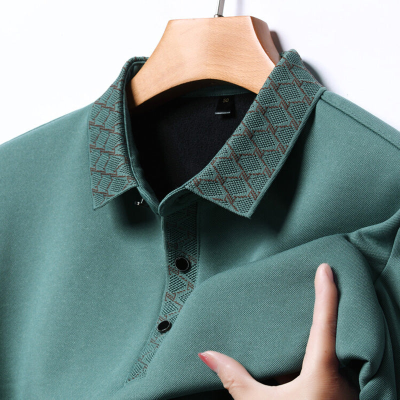 Men's Solid Color Long Sleeve Blouse