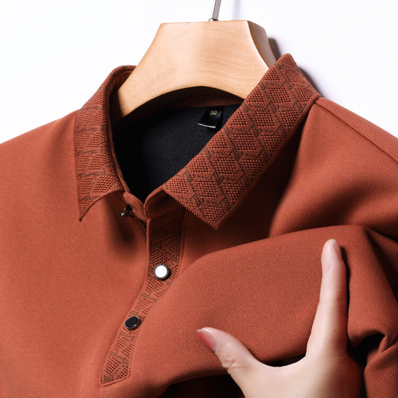 Men's Solid Color Long Sleeve Blouse