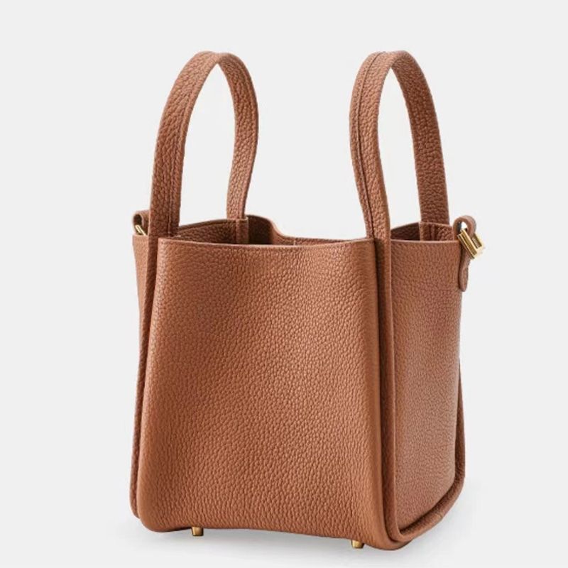 Large-capacity Premium Leather Basket Series Bucket Bag