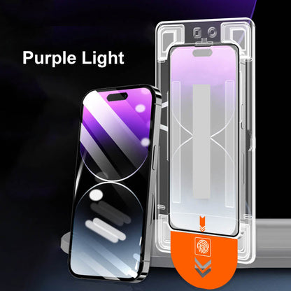 Quick-Apply Anti-Dust and Blue Light Screen Privacy Protector for iPhone