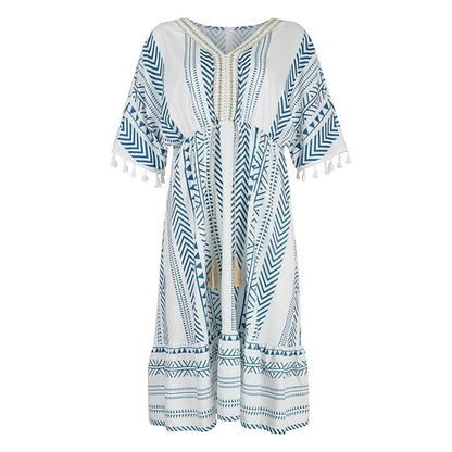 🏖️ Meet Summer-50% OFF👗Ethnic Style Casual Printed Dress