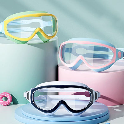 HD Children's Large-frame Waterproof and Anti-fog Swimming Goggles
