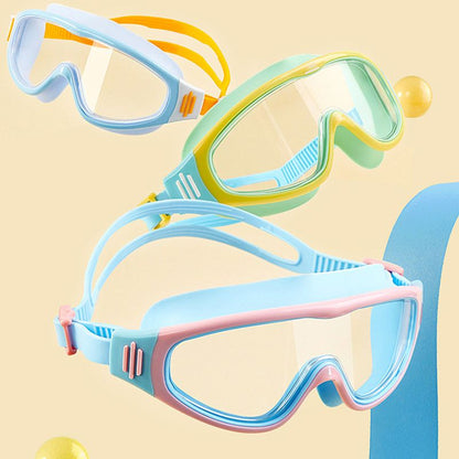 HD Children's Large-frame Waterproof and Anti-fog Swimming Goggles