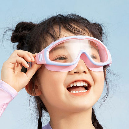 HD Children's Large-frame Waterproof and Anti-fog Swimming Goggles