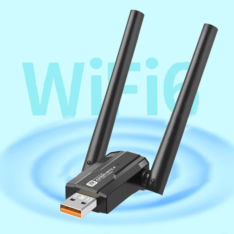 Wi-Fi 6 USB Wireless Adapter with Dual Antennas