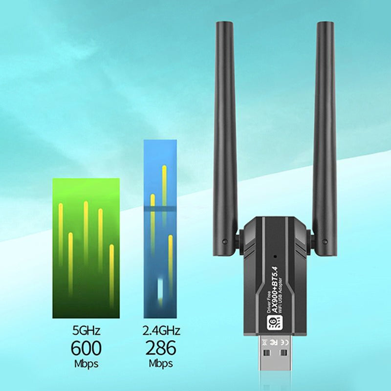 Wi-Fi 6 USB Wireless Adapter with Dual Antennas