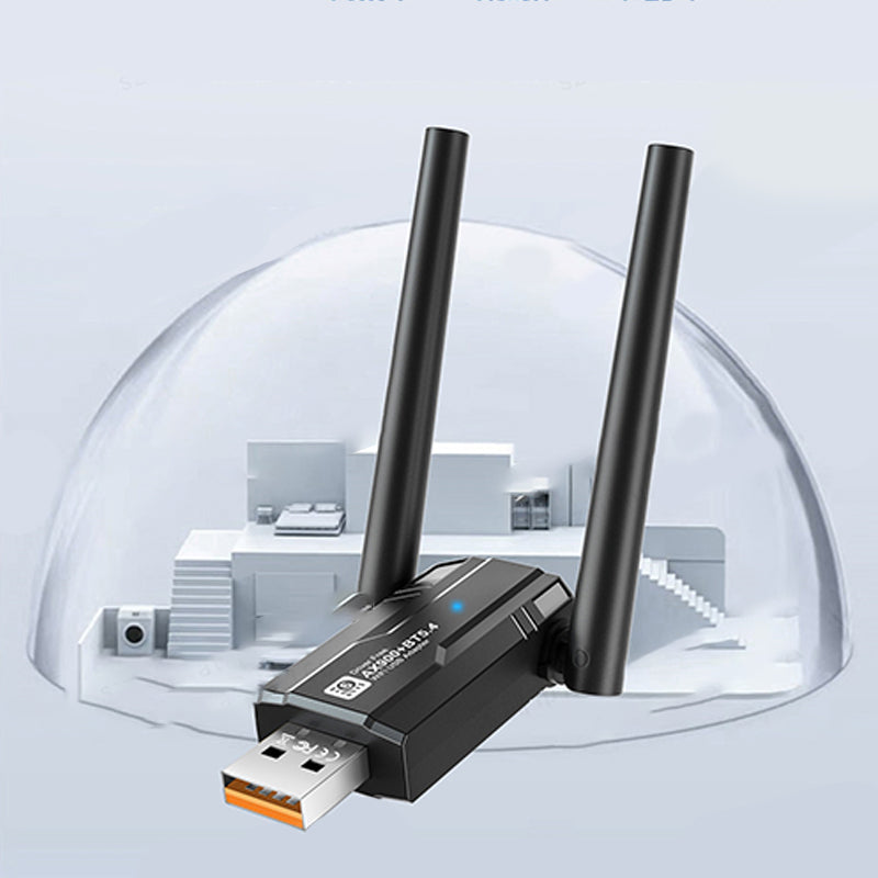 Wi-Fi 6 USB Wireless Adapter with Dual Antennas
