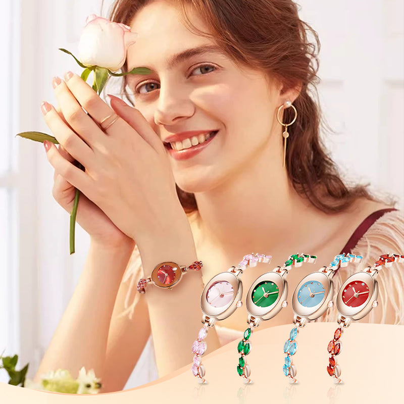 Womne's Colored Zircon Bracelet Watch