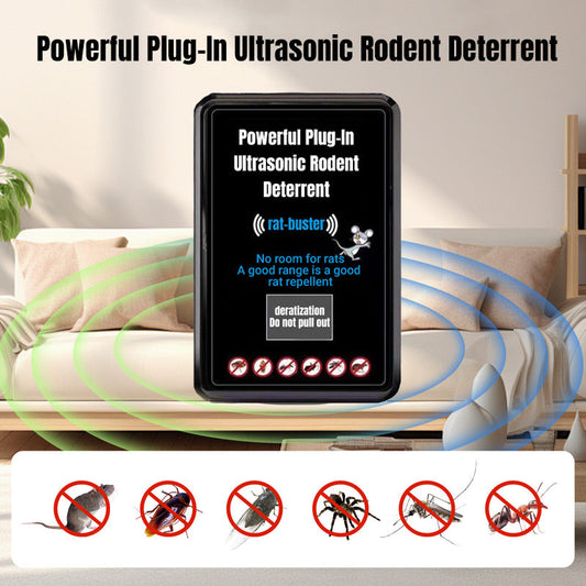 🔥LAST DAY PROMOTION - BUY 1 GET 1 FREE!!🔥Powerful Plug-In Ultrasonic Rodent Deterrent