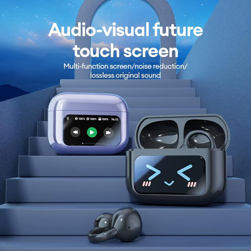 🎧💜LAST DAY - 50% off💜🔥Bone Conduction Wireless Bluetooth Ear Clip Earphones with Touch Screen