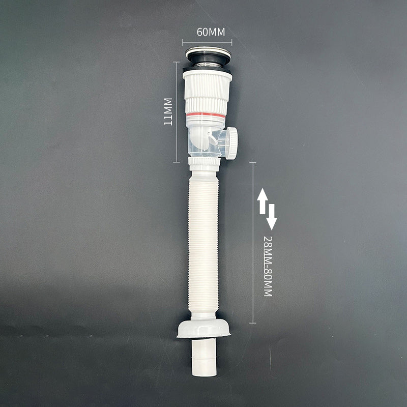 Multi-Use Flexible Drain Pipe with Odor Prevention Cup