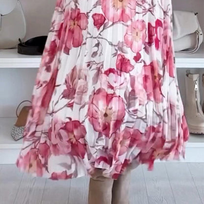 🌸Seasonal dress 50% OFF👗Floral Print Off-Shoulder Top & Maxi Skirt Two-Piece Set💕