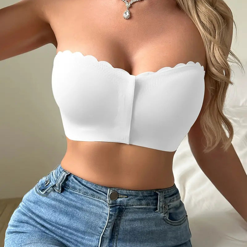 🔥 Last Day 81% OFF! 🔥🔥BUY 1 GET 1🔥 Seamless Front Closure Strapless Bandeau Bra – Comfort & Support All Day! 💖