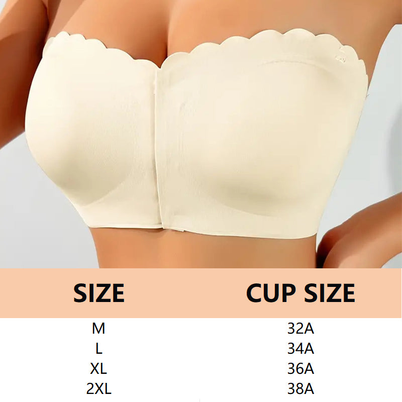 🔥 Last Day 81% OFF! 🔥🔥BUY 1 GET 1🔥 Seamless Front Closure Strapless Bandeau Bra – Comfort & Support All Day! 💖