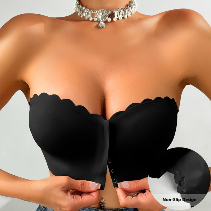 🔥 Last Day 81% OFF! 🔥🔥BUY 1 GET 1🔥 Seamless Front Closure Strapless Bandeau Bra – Comfort & Support All Day! 💖