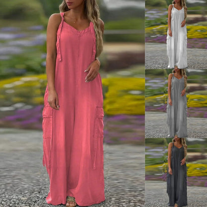 👗🎉"2025 summer jumpsuit"  -50% OFF for a Limited Time🎉 Comfortable and Pocket-Friendly, A Summer Must-Have!