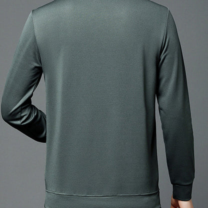 Men's Casual Crewneck Long Sleeve Sweatshirt