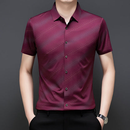 Men's Summer Embroidered Business Short-Sleeve Shirt👔