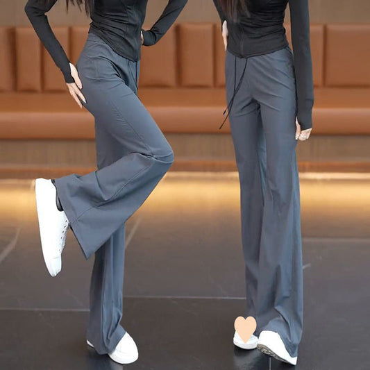 Women's Summer Casual High Waist Ice Silk Pants