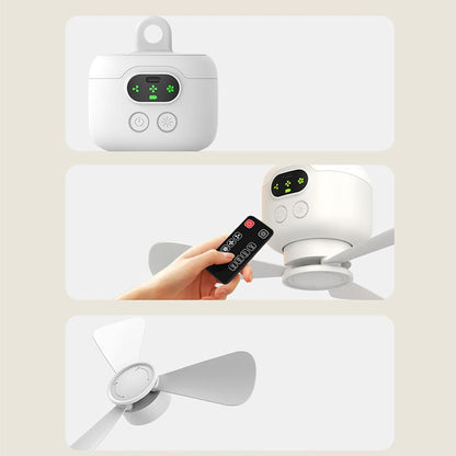 ⏳Limited-time 50% off⏰Rechargeable ceiling fan with LED lights 🌬️✨