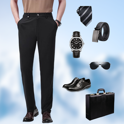 Men's Ice Feel Soft Stretch Suit Pants
