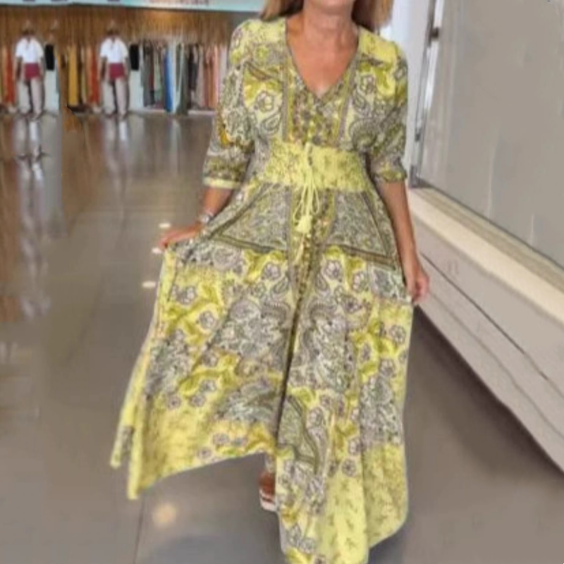 ✈️🌸Seasonal Bestseller with 50% off 🔥 Elegant long floral dress for women