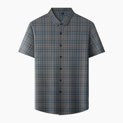 🔥50% OFF! Men's Classic Plaid Short Sleeve Shirt → Timeless Comfort & Easy Care