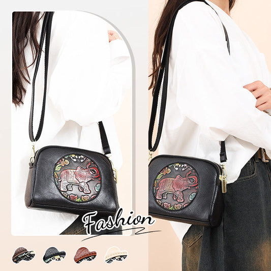 🪻🌿Women’s Vintage Hand-Painted Elephant Shoulder Bag🐘👜
