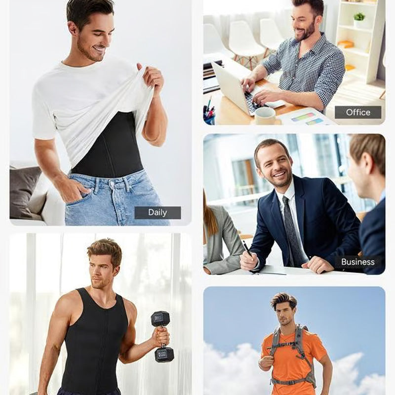 🔥 Hot Sale 🔥Limited Time Offer 60% off 💥 Men's Waist Trainer with Zipper and Trim Vest