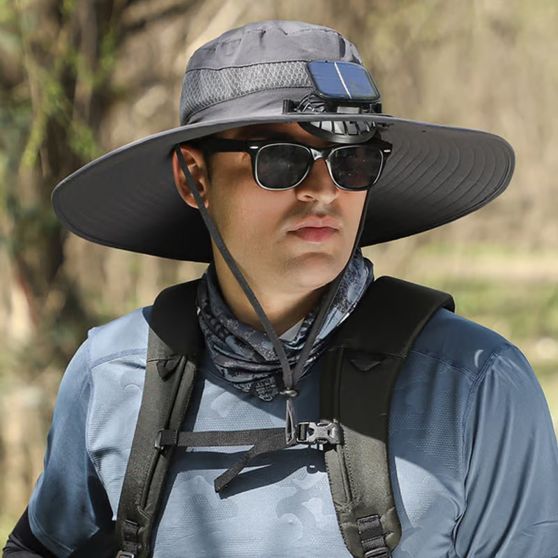 🧢 LIMITED-TIME 50% OFF! ✨ Solar Fan Sun Hat – UPF 50+, Dual Power, Ultralight ☀️