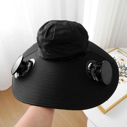 🧢 LIMITED-TIME 50% OFF! ✨ Solar Fan Sun Hat – UPF 50+, Dual Power, Ultralight ☀️