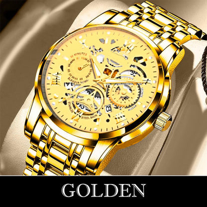 ⏳Time-Limited Special⏰Men's Waterproof Roman Skeleton Automatic Mechanical Watch