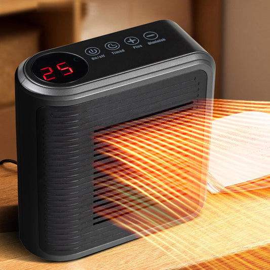 💥Christmas Sale 50% OFF! ✨ 800W Wall Outlet Space Heater - Adjustable Thermostat with 4 Timer Settings & Overheat Protection for Office/Bedroom 🕒🌡️